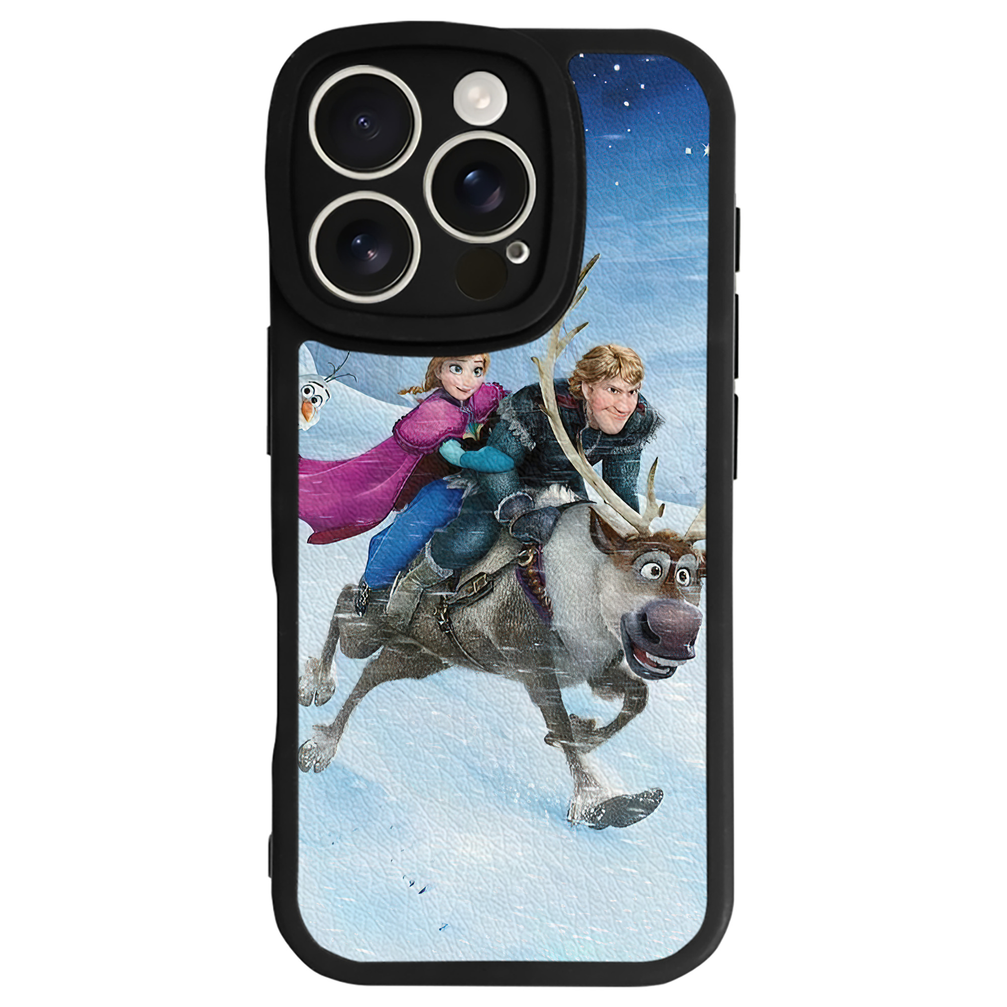 （画像用） アナと雪の女王 アンナ エルサ Frozen Anna Elsa 【iPhone 16シリーズ対応】シリコンスマホケース（レザー調） 材質：シリコン